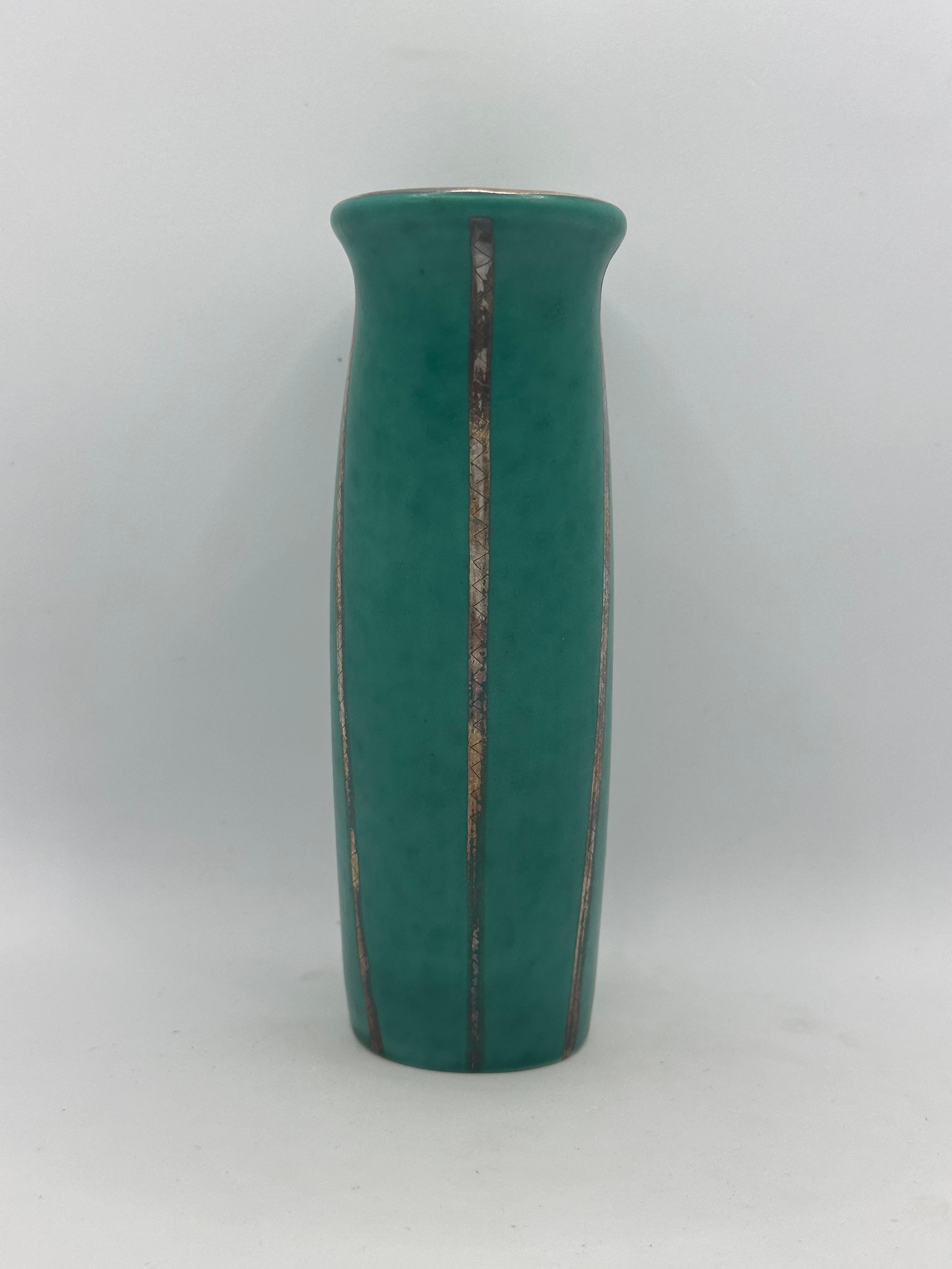 Svedese Vaso Wilhelm Kage 'argenta' per Gustavsberg Svezia 1950 Firmato in vendita