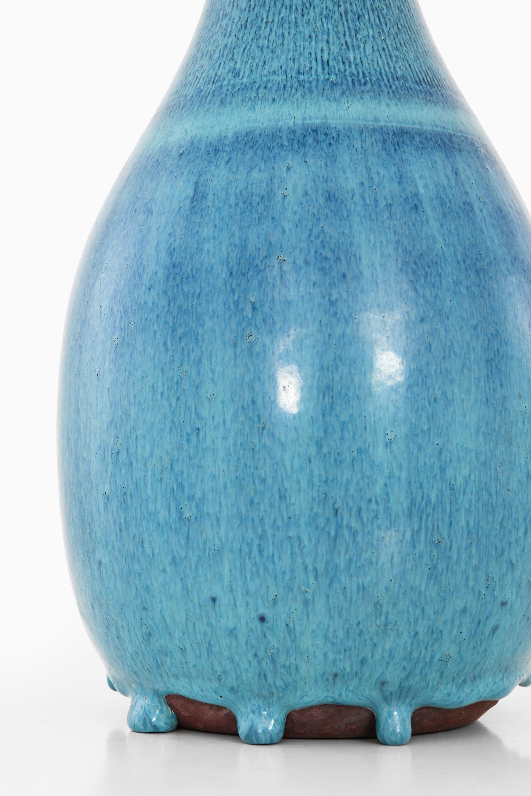 Rare ceramic vase model Farsta designed by Wilhelm Kåge. Produced by Gustavsberg in Sweden.