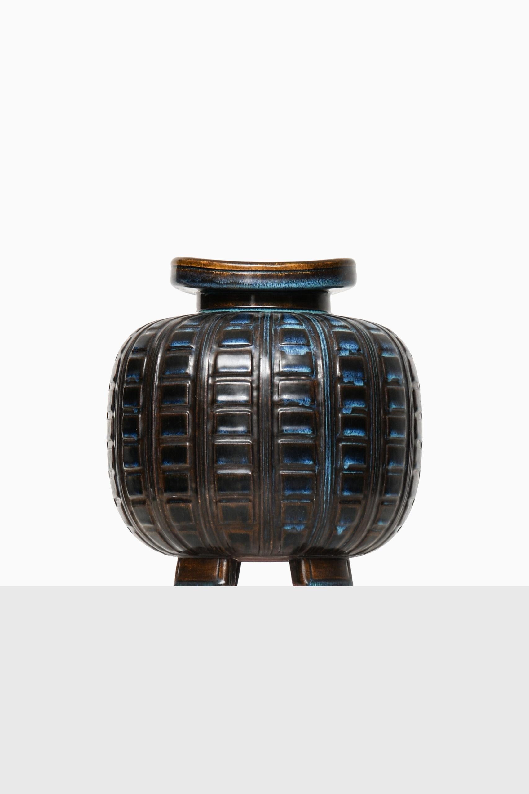 Ceramic Wilhelm Kåge Vase Model Farsta Produced by Gustavsberg in Sweden For Sale