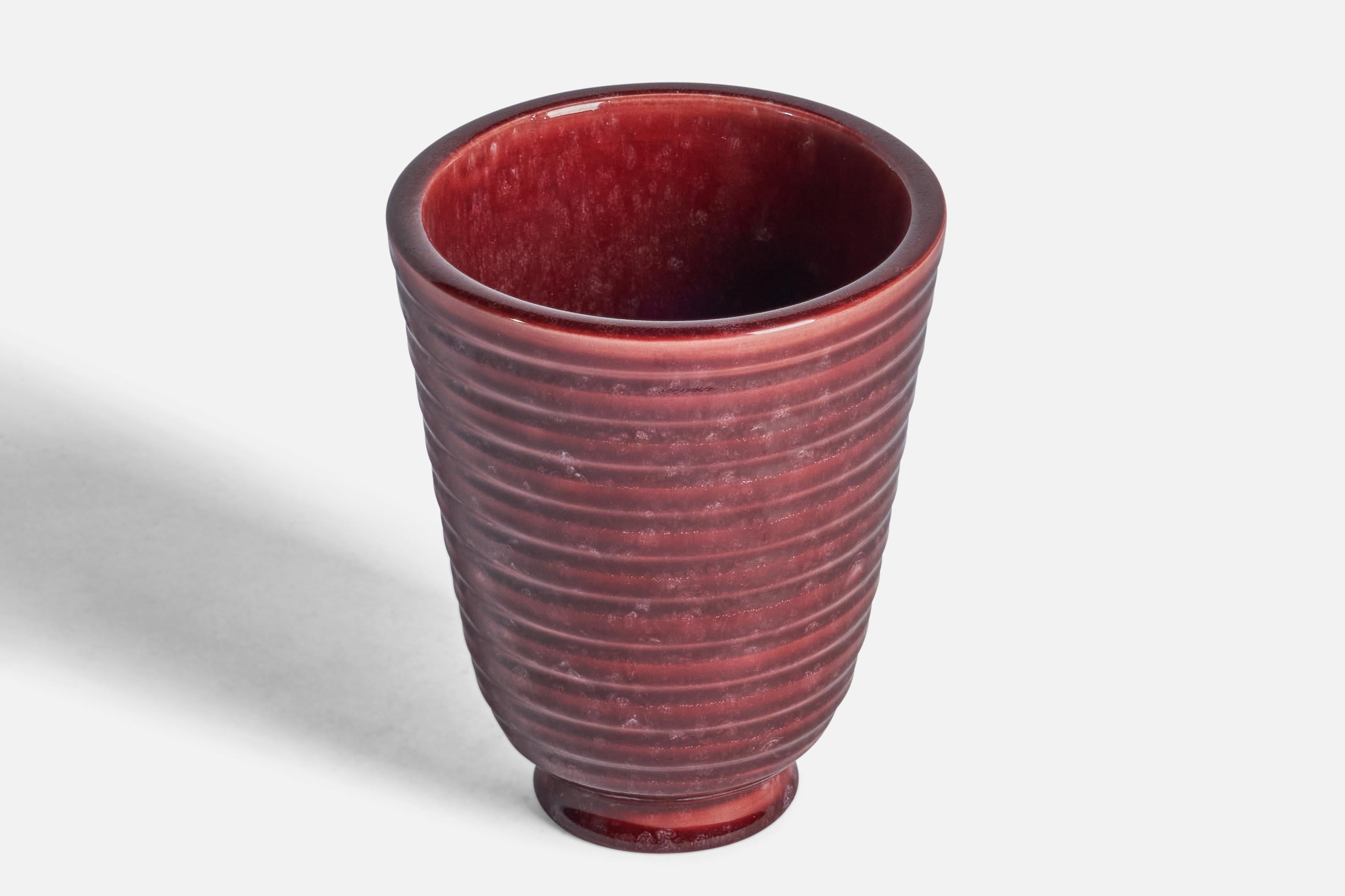Mid-Century Modern Wilhelm Kåge, Vase, Stoneware, Sweden, 1950s