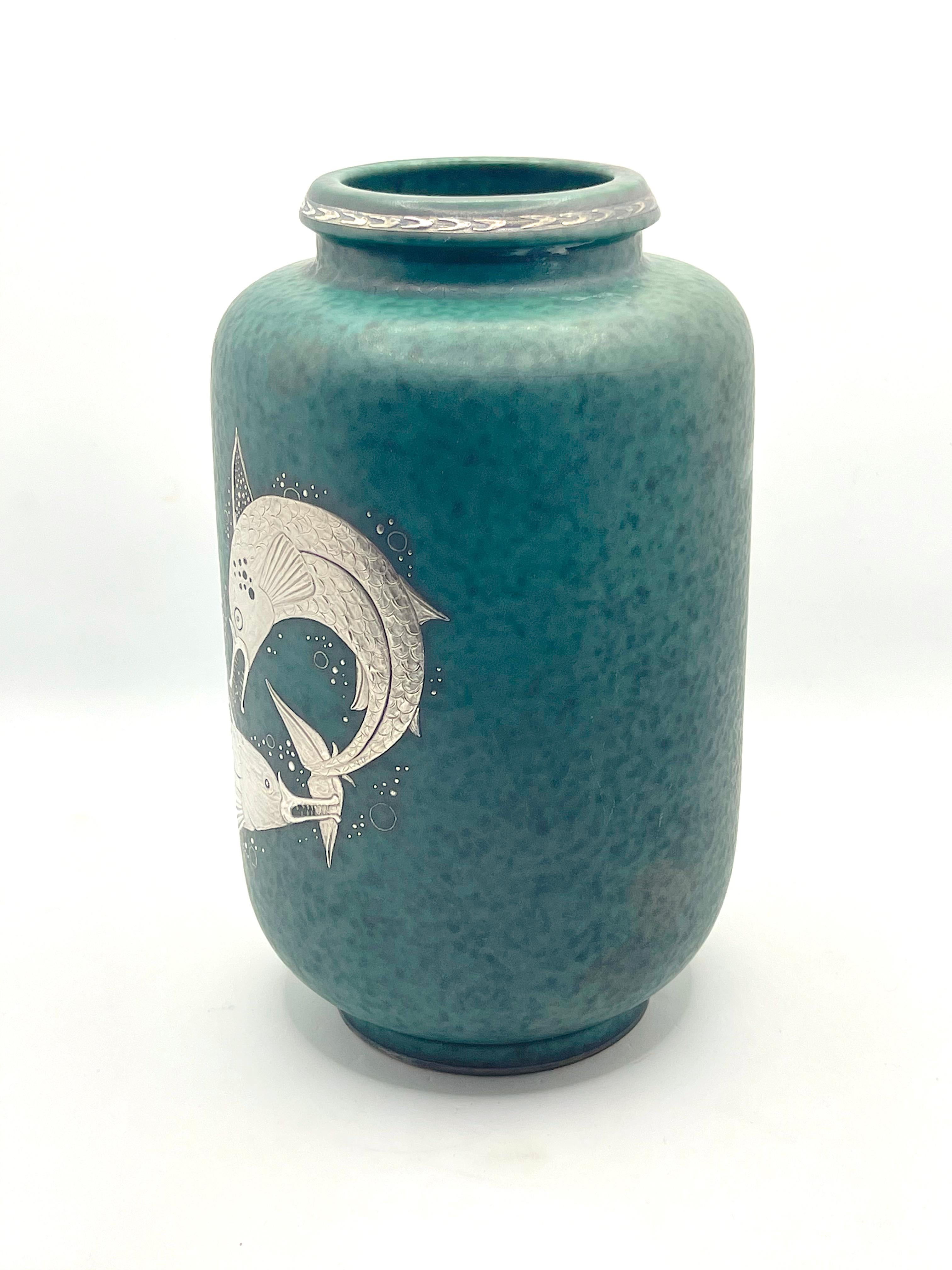 Vaso Wilhelm Kate 'ARGENTA' Gustavsberg 1950 In condizioni buone in vendita a Paris, FR