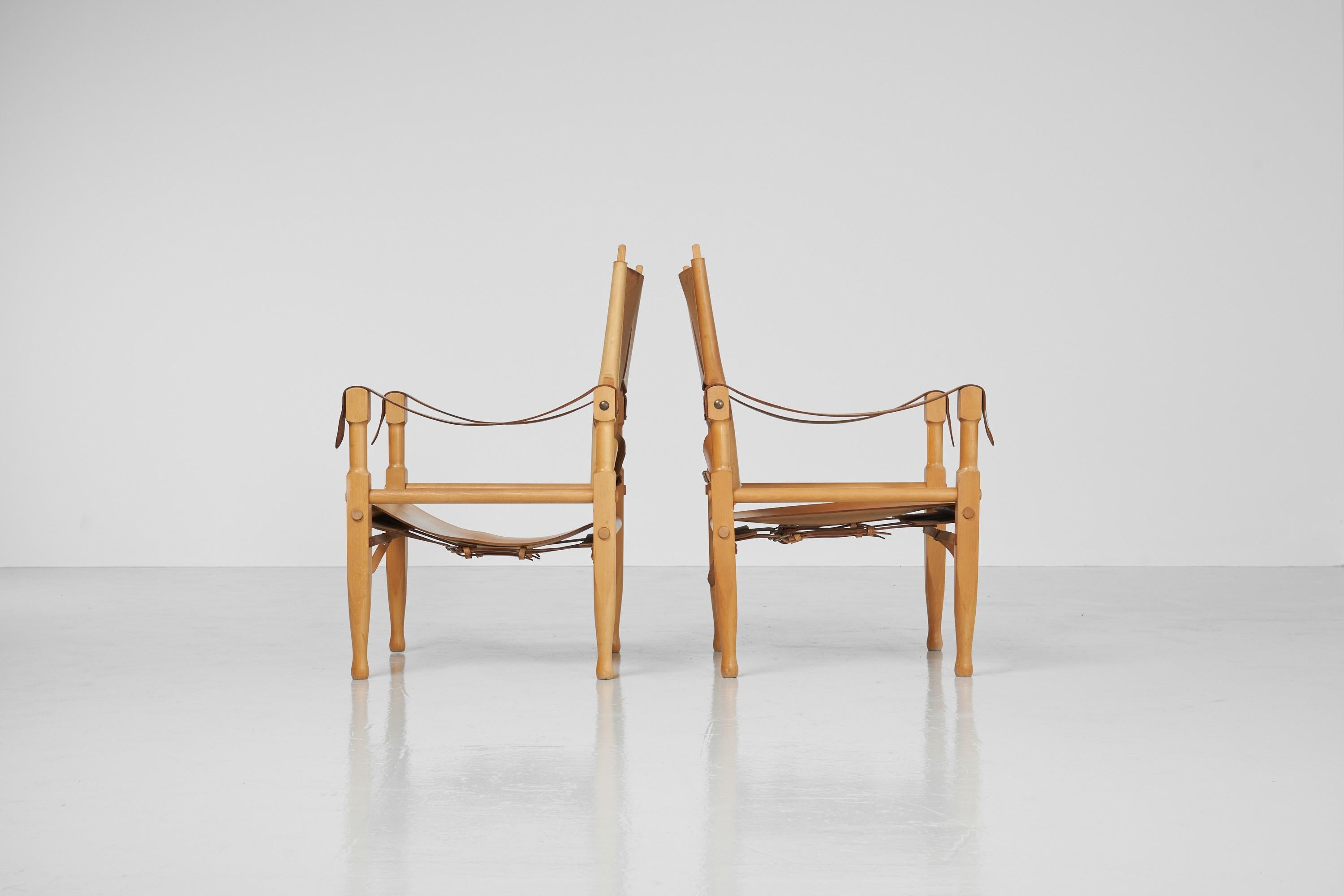 Mid-Century Modern Wilhelm Kienzle Safari Chairs, Switzerland, 1950 For Sale