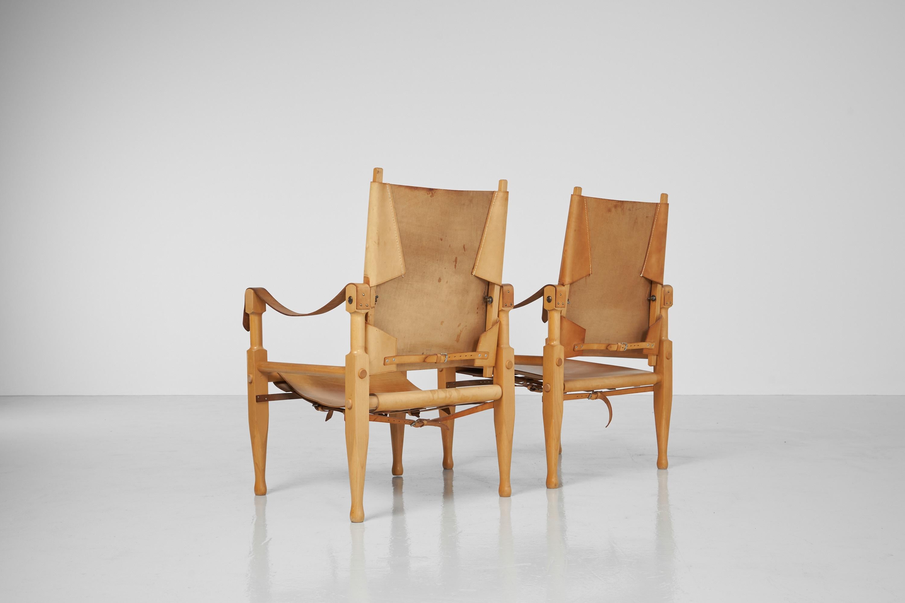 Swiss Wilhelm Kienzle Safari Chairs, Switzerland, 1950 For Sale