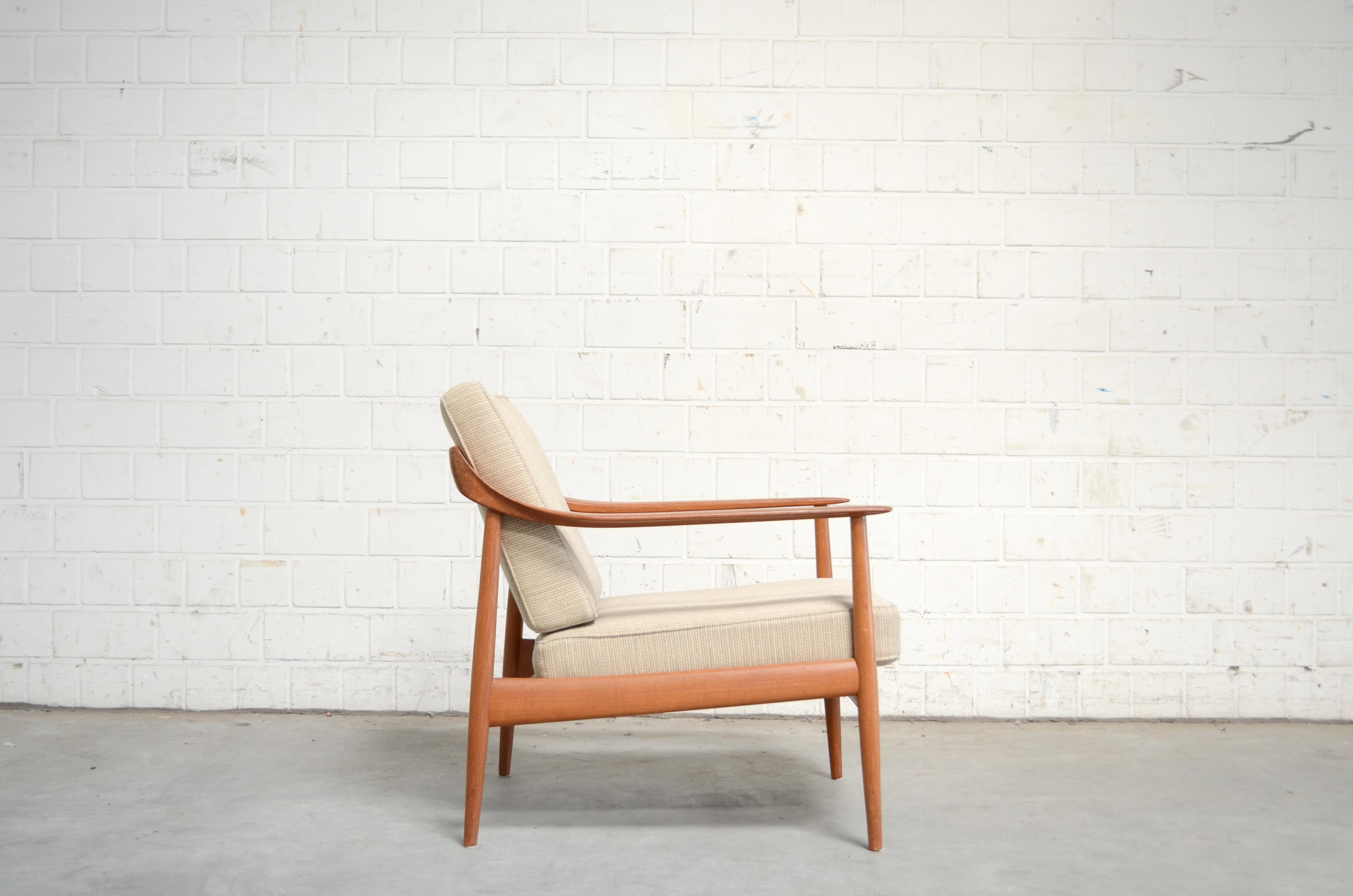 Wilhelm Knoll Antimott Teak Chair Armchair, 1960s (Moderne der Mitte des Jahrhunderts)