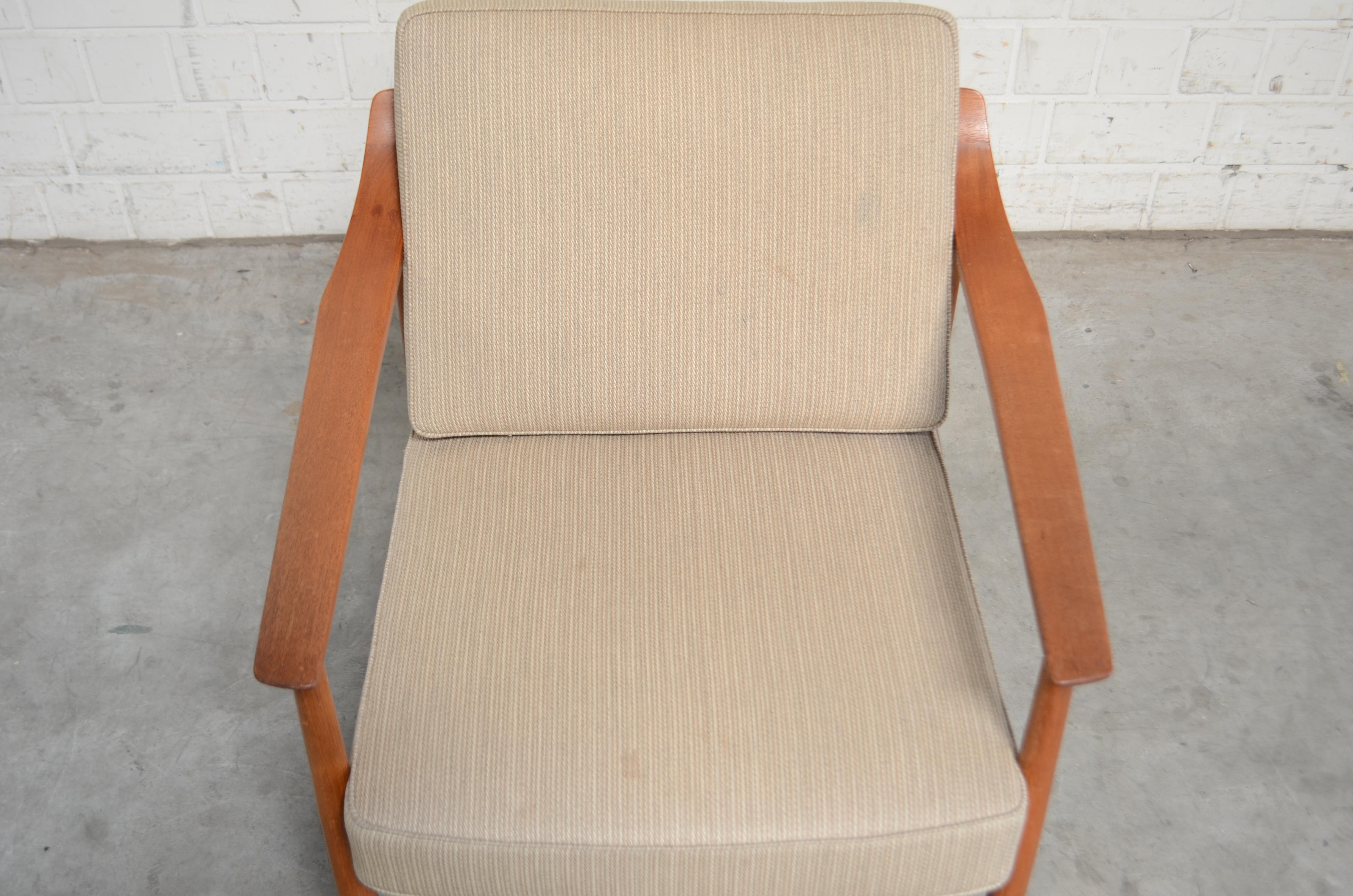 Wilhelm Knoll Antimott Teak Chair Armchair, 1960s (Handgefertigt)