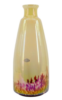 Jarrón de vidrio iridiscente art déco Wilhelm Kralik Sohn, 1920