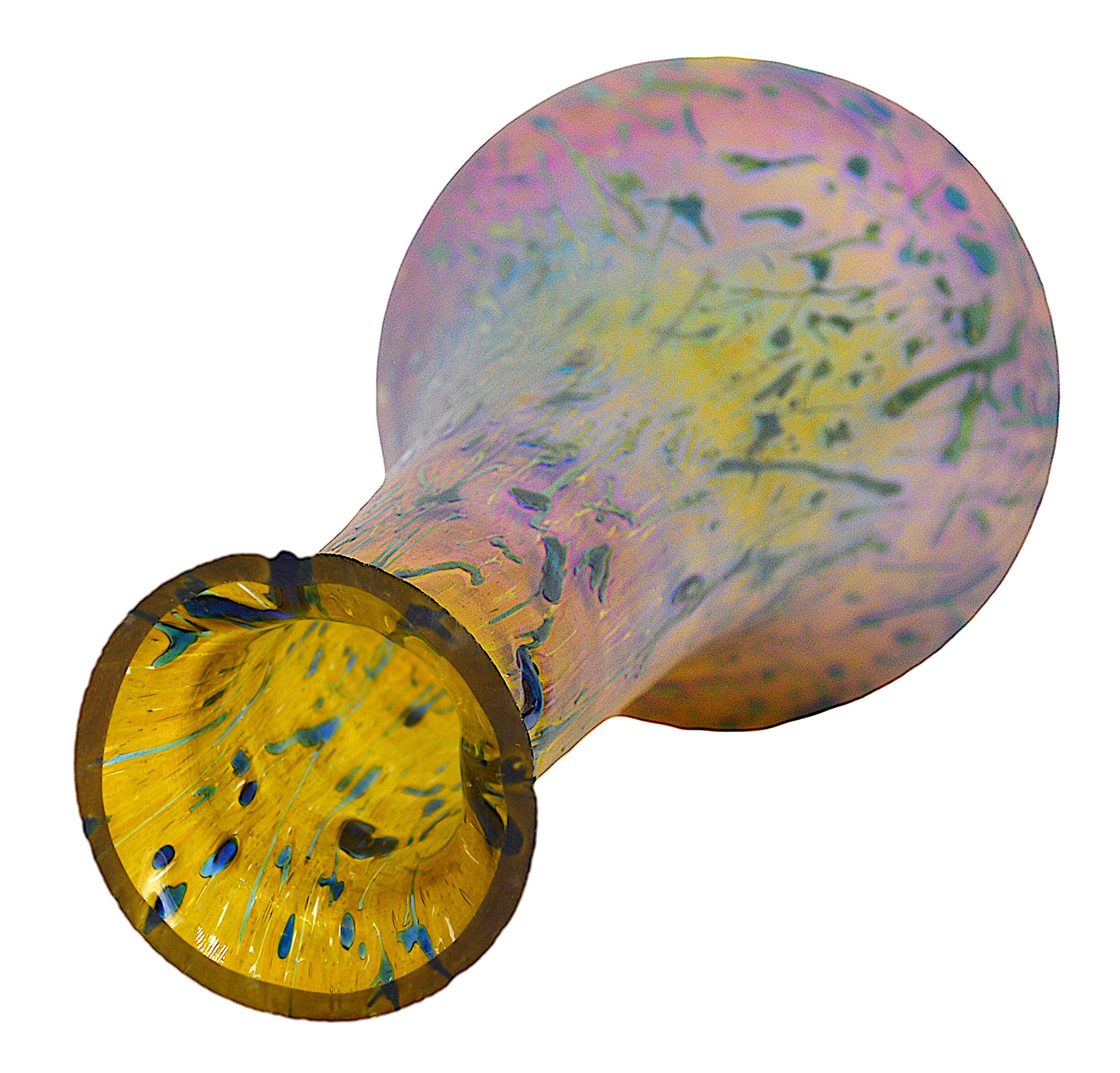 Austrian Wilhelm Kralik Sohn Eleonoranhain Art Glass Vase, 1900 For Sale