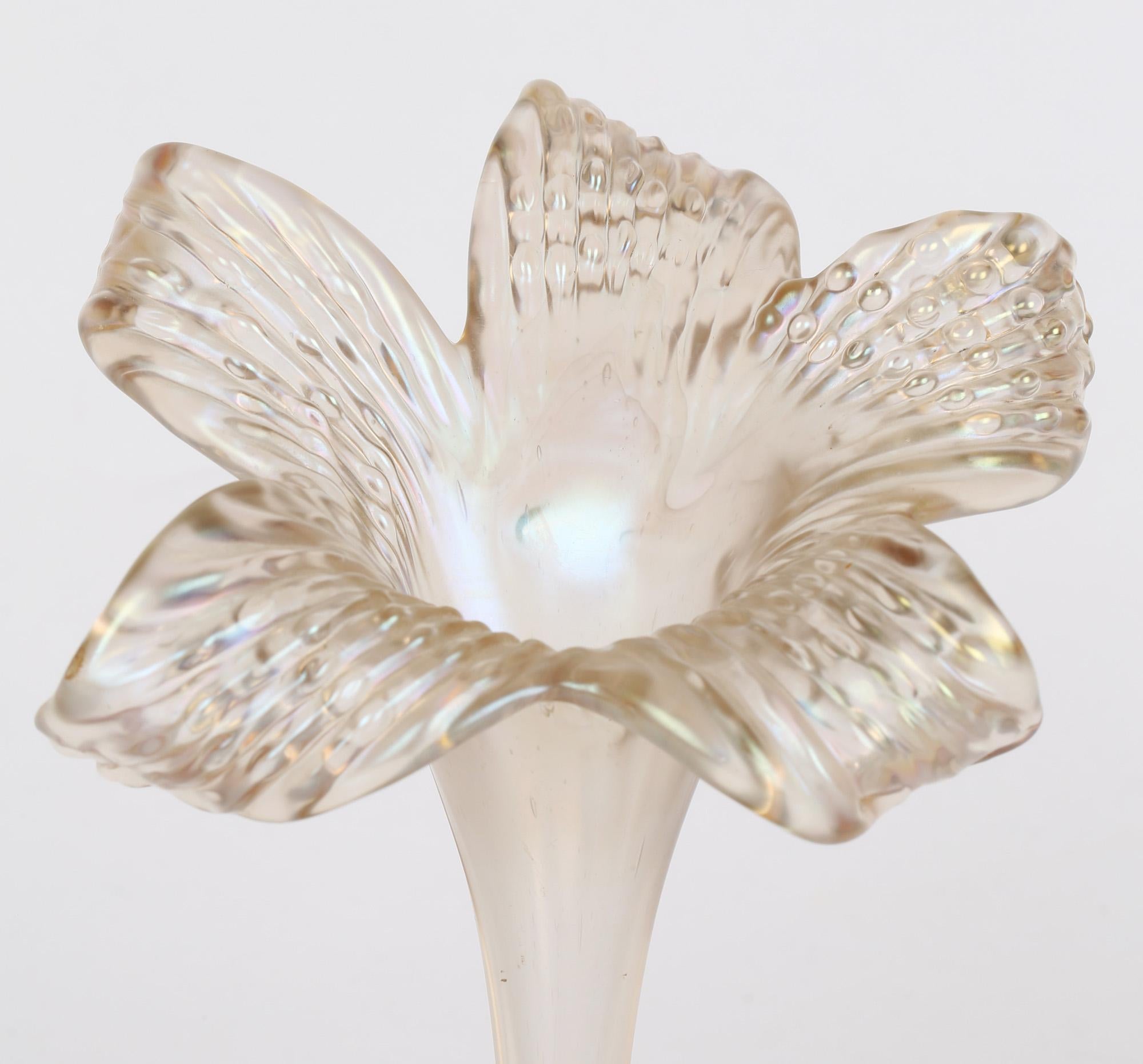 Wilhelm Kralik Sohne Bohemian Iridescent Art Glass Solifleur Floral Vase 3