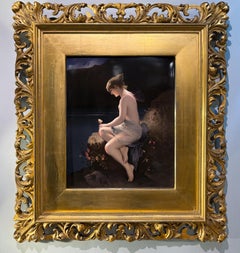 KPM Porcelain Plaque Psyche by the Sea by Wilhelm Kray