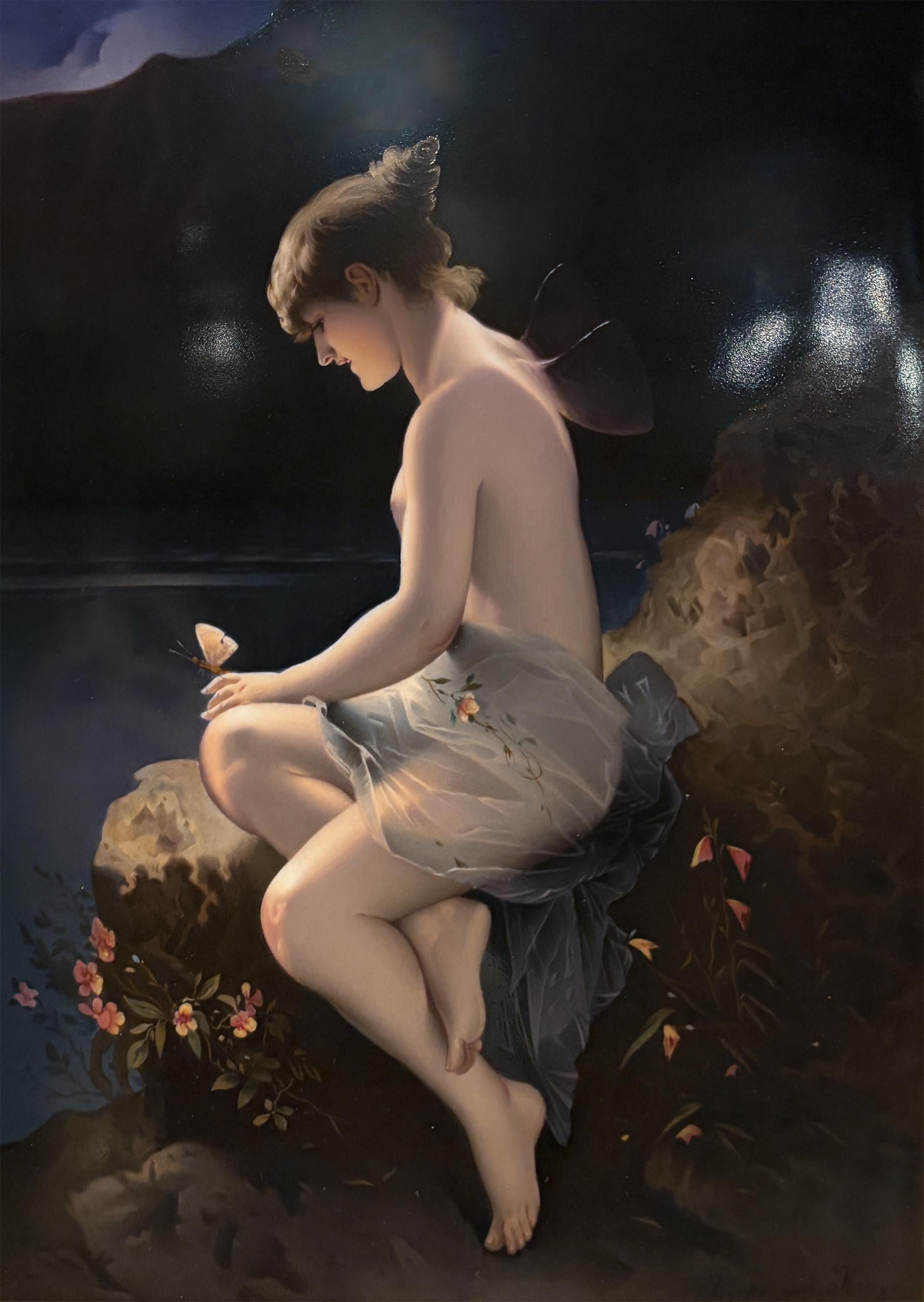 KPM Porcelain Plaque Psyche am Meer von Wilhelm Kray im Angebot 4