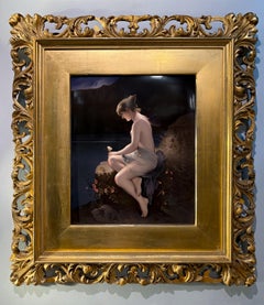 KPM Porcelain Plaque Psyche by the Sea by Wilhelm Kray