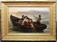 Love Whisper - Landscape Painting, Oil Paint on Canvas, 19th Century by Kray