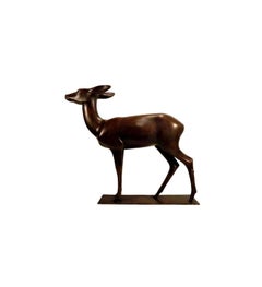 Wilhelm Krieger (1877-1945), bronze doe sculpture circa 1920