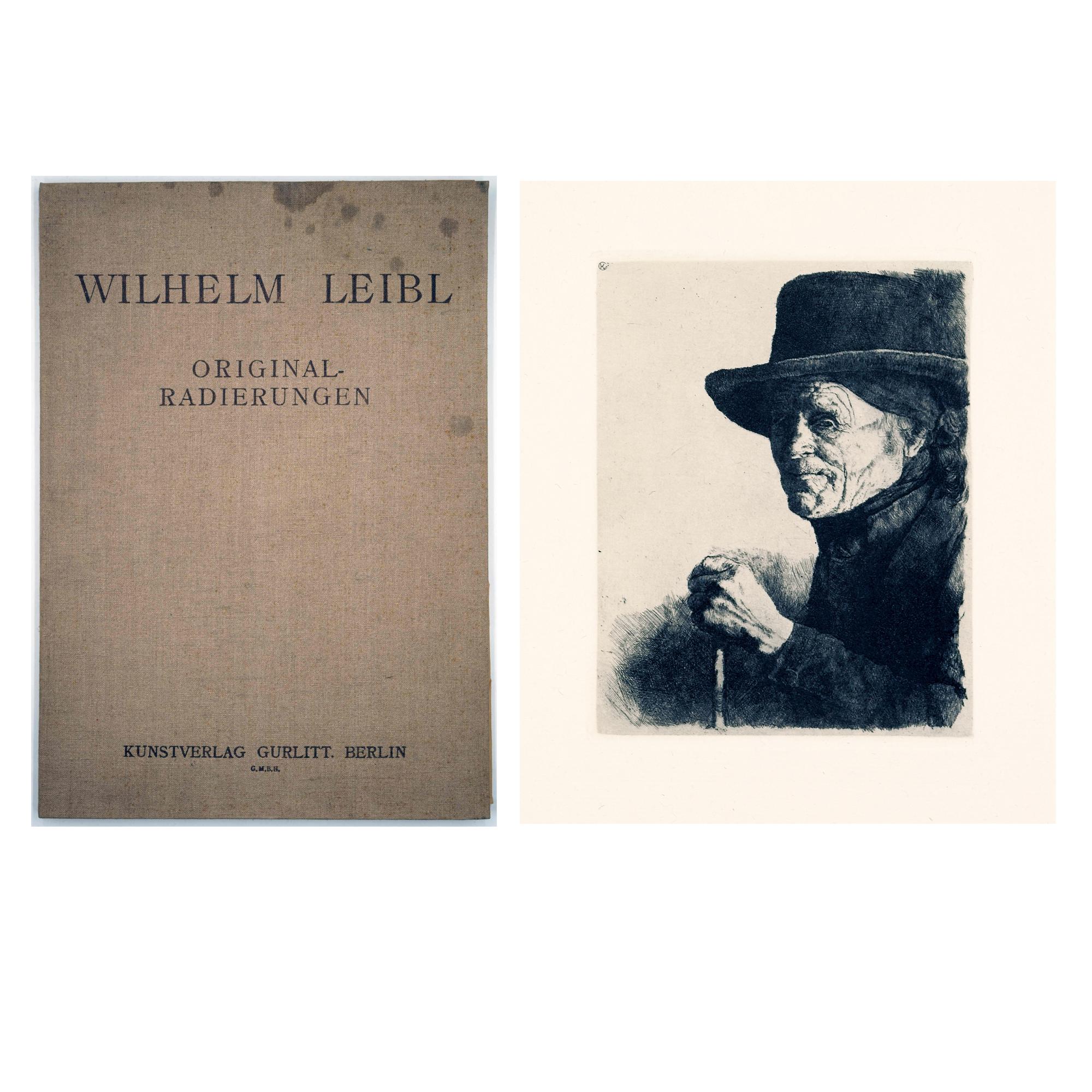 Wilhelm Leibl (1844-1900), Acqueforti originali, Kunstverlag Gurlitt, 1900 in vendita 1