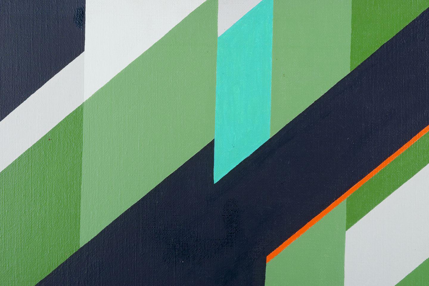 Wilhelm Lindvall, eingetragener schwedischer Künstler.  Öl auf Leinwand. Geometrische Komposition. (Moderne) im Angebot