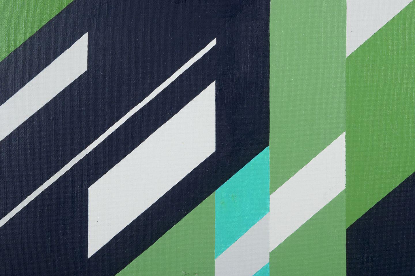 Wilhelm Lindvall, eingetragener schwedischer K�ünstler.  Öl auf Leinwand. Geometrische Komposition. (Schwedisch) im Angebot