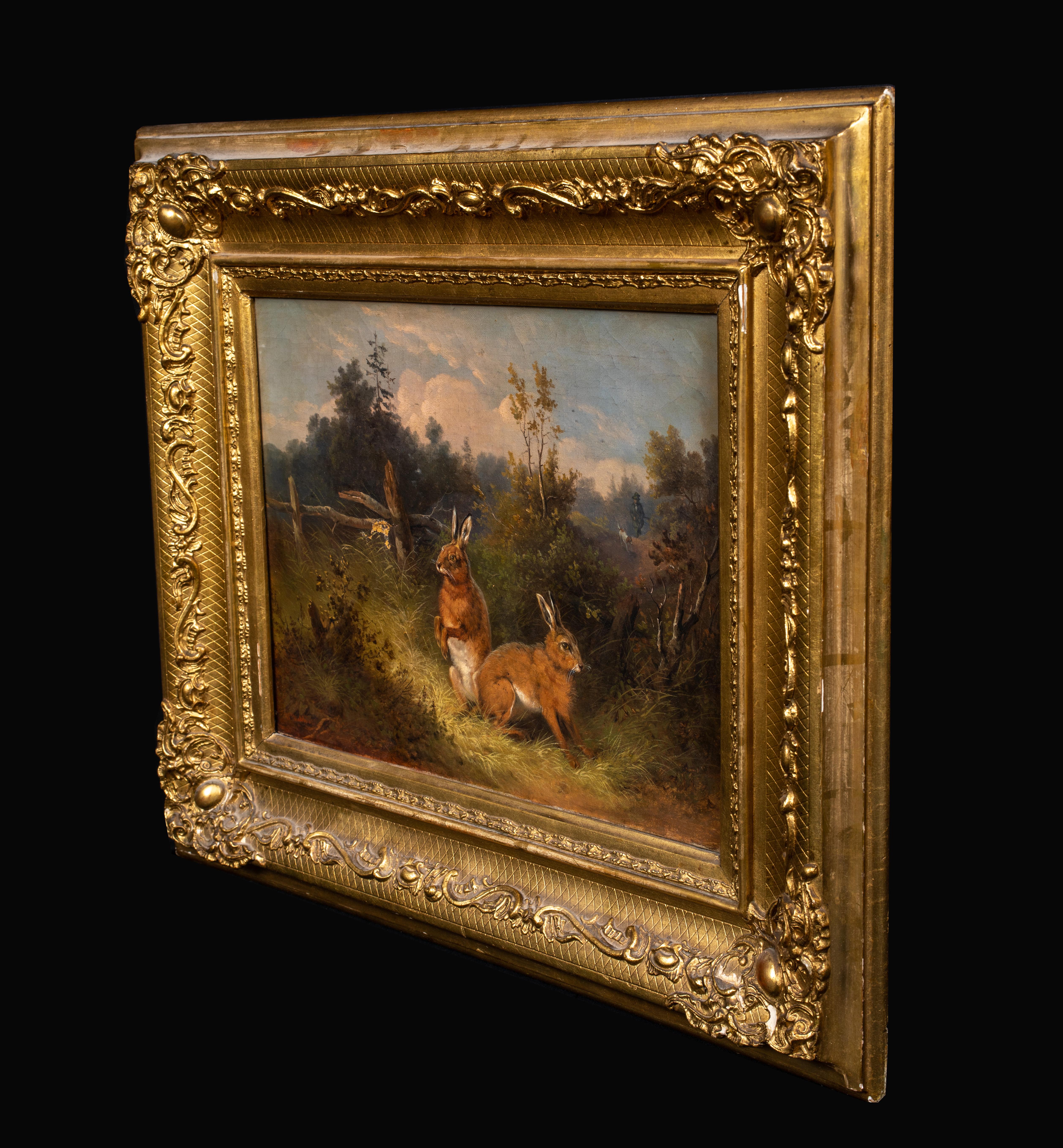 Study Of Wild Hares, 19th Century For Sale 2