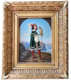 19th century German Nazarene painting - The young prince - Nazarener Von Schadow