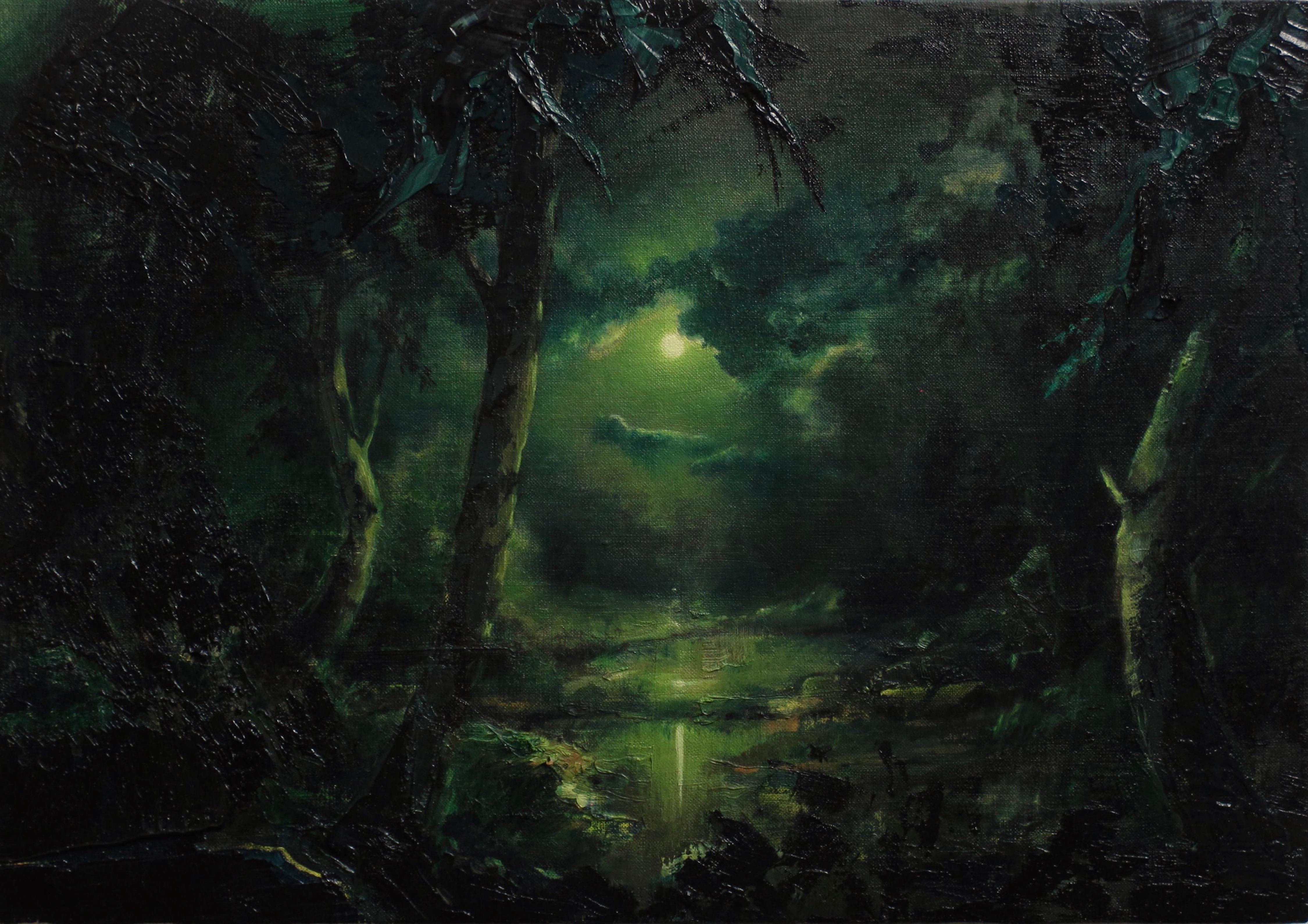 Nocturne/Moon (1804) - Painting by Wilhelm Neusser