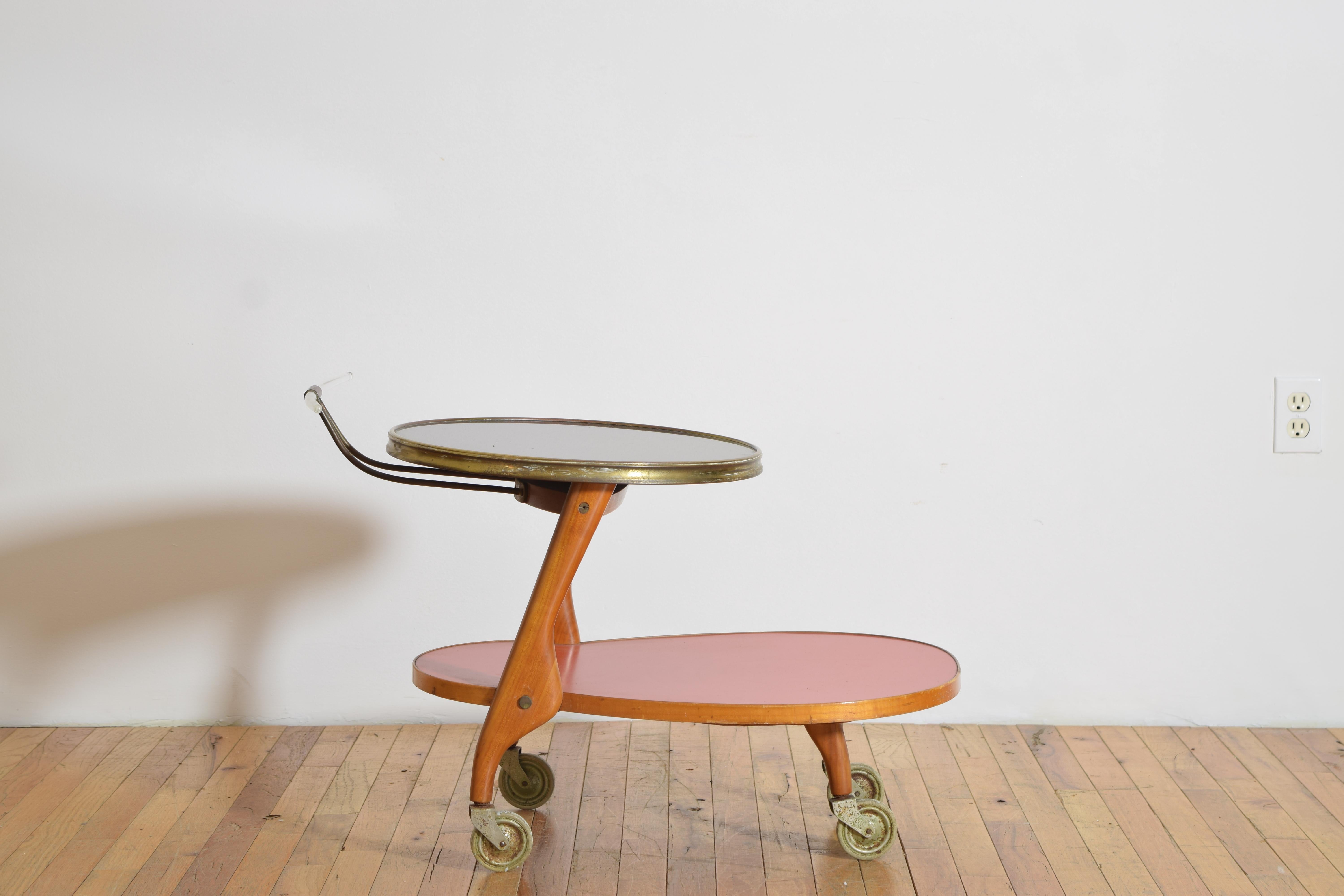 Mid-Century moderno Carrello da bar o carrello da tè retrò tedesco Wilhelm Renz, anni '50 in vendita