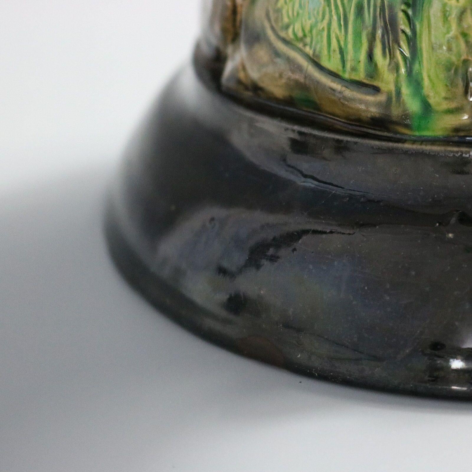 Lámpara de mayólica Wilhelm Schiller con forma de búho en venta 13