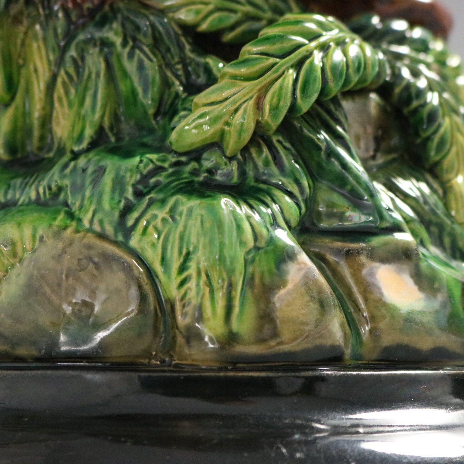 Lámpara de mayólica Wilhelm Schiller con forma de búho en venta 15