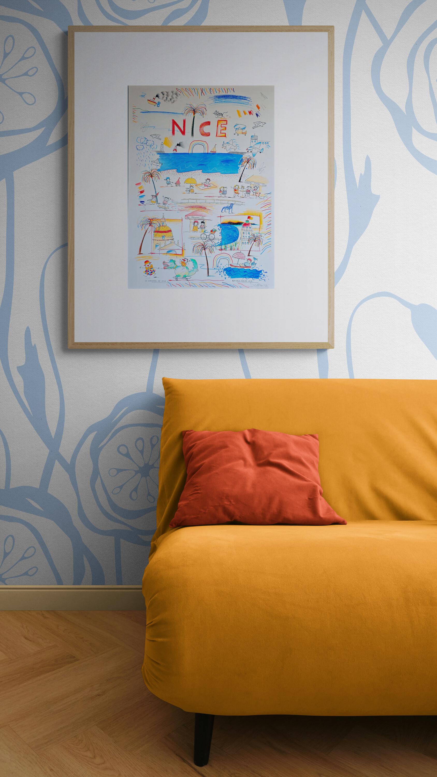 Le Carnaval De Nice (amusant, coloré, vibrant, ludique, comique) - Print de Wilhelm Schlote