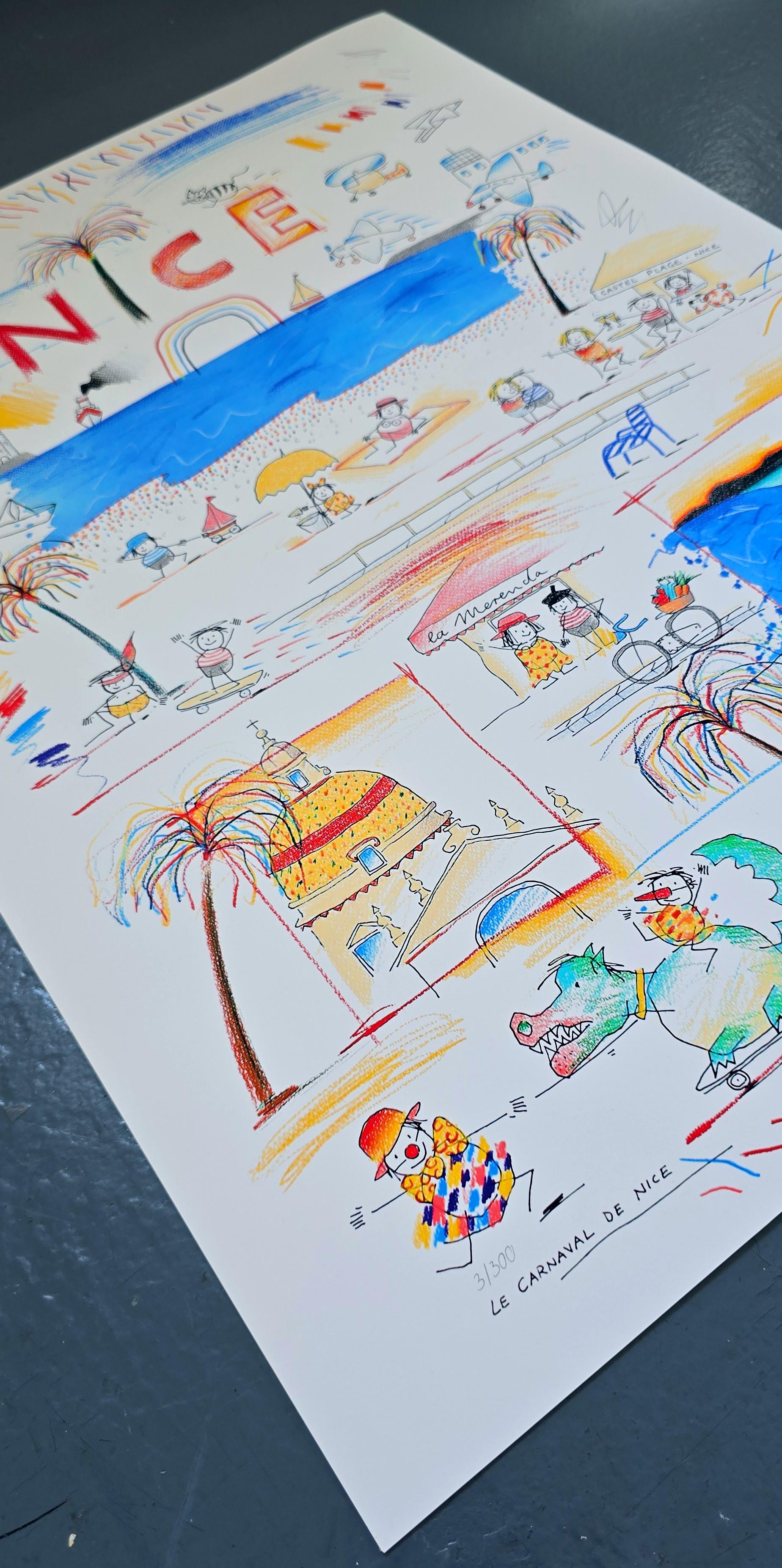 Le Carnaval De Nice (amusant, coloré, vibrant, ludique, comique) en vente 3