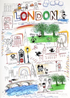 London (Spaß, farbenfroh, lebendig, verspielt, Turm, Big Ben, ~40% AUS LISTENPREIS)