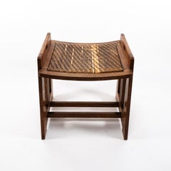 Wilhelm Schmidt & by Prag-Rudniker. Arts & Crafts Oak Piano Stool