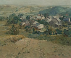 Wilhelm Thelen (1917-1985) - Óleo de mediados del siglo XX, La aldea