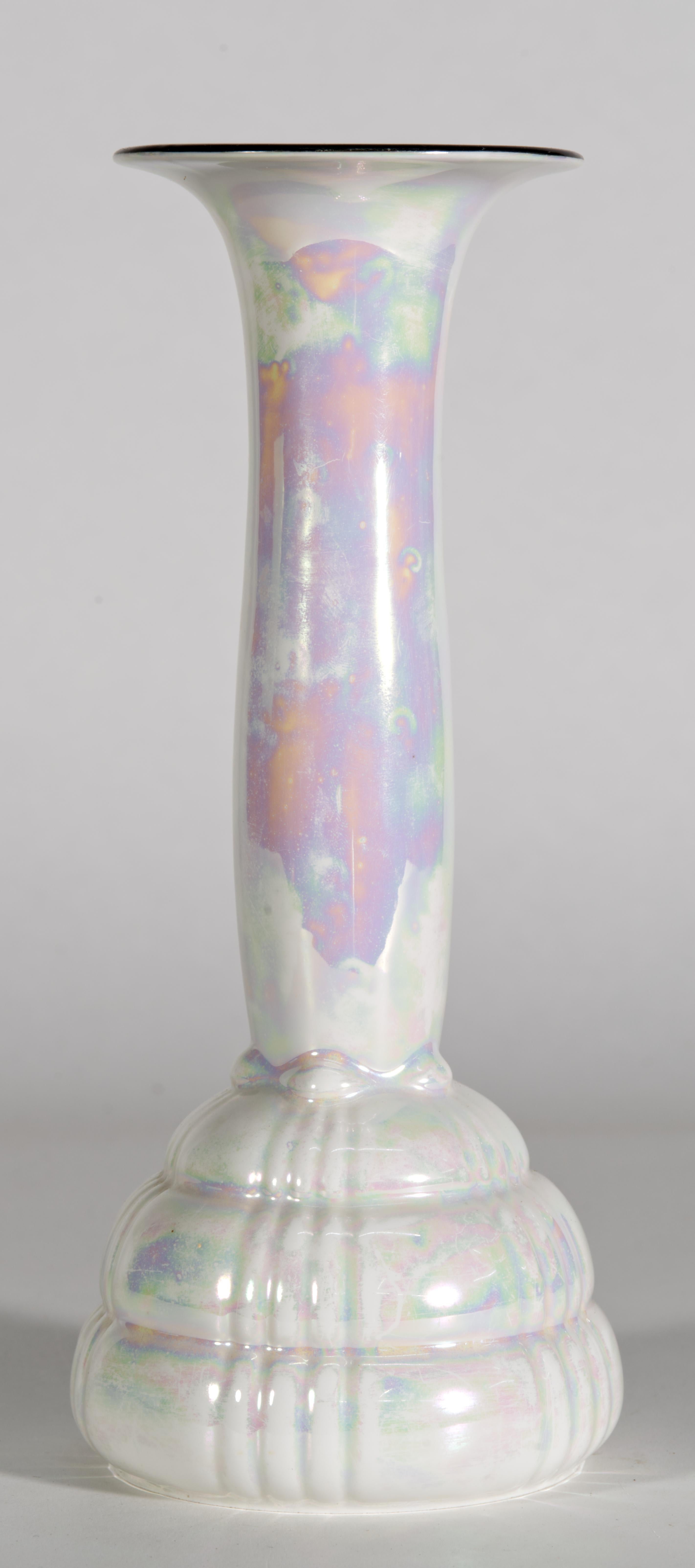 Wilhelm Veit für Zeh Scherzer und Co Art Deco Porzellanvase, 1918-1930 (Deutsch) im Angebot