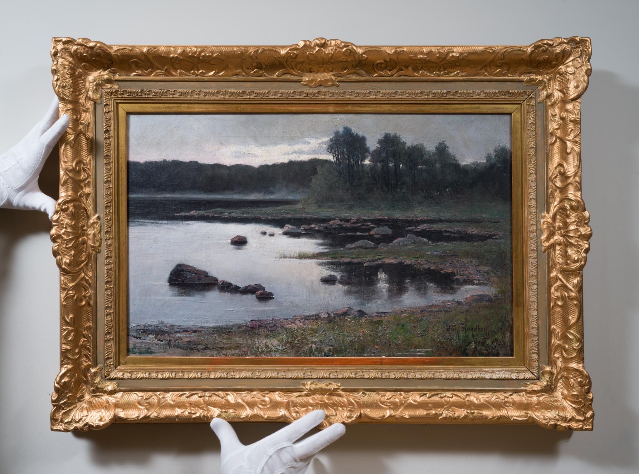 Uferlinie bei Dalarö, Abendstille (1887) – Painting von Wilhelm von Angeldorff