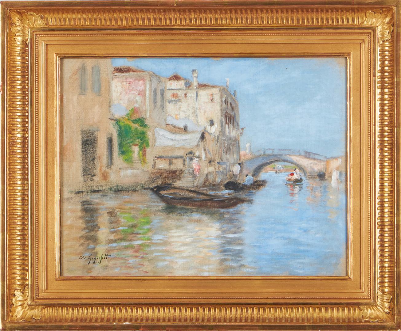 Landscape Painting di Wilhelm von Gegerfelt - Canale veneziano