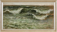 Breaking Waves Study, 19th Century Oil on Canvas