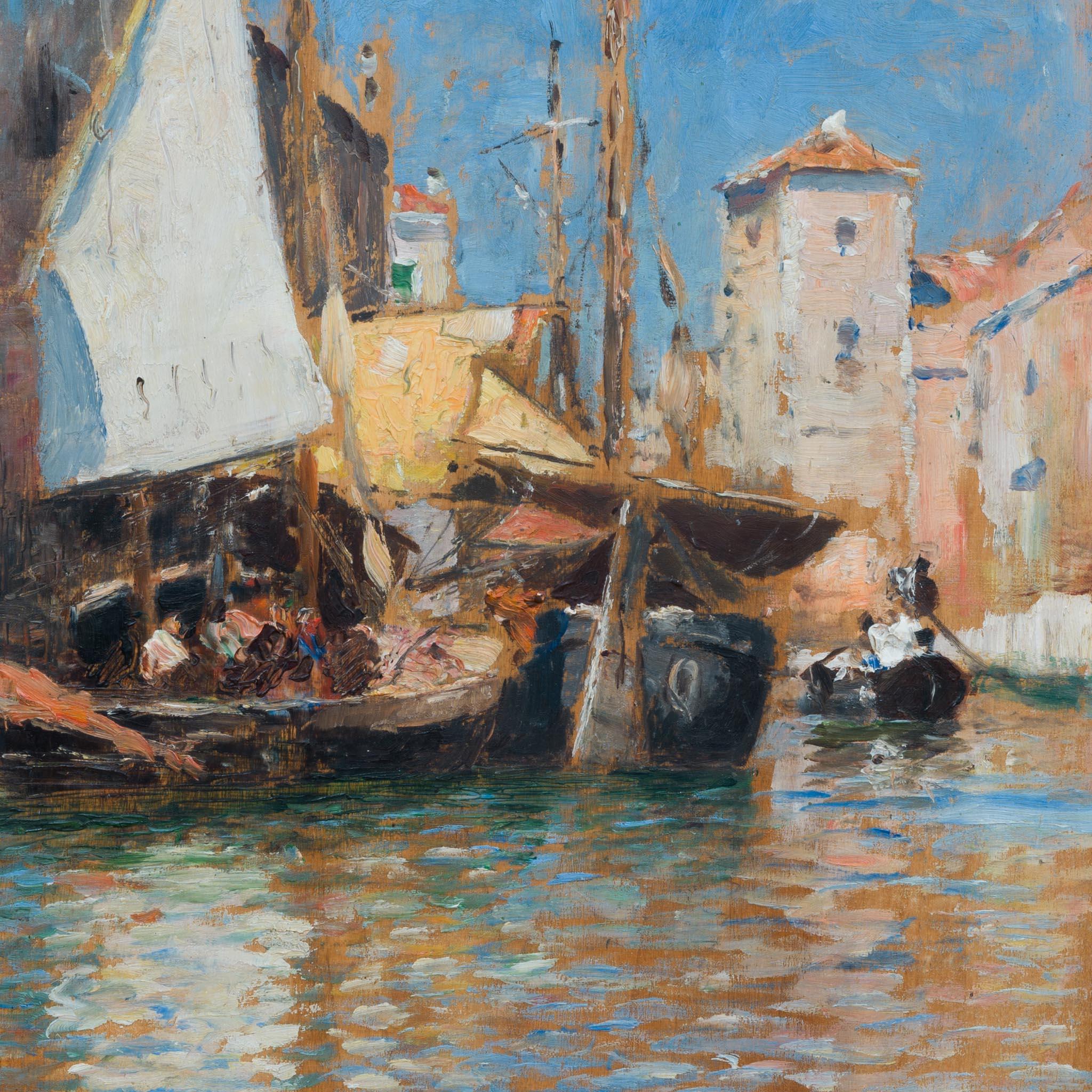 Scena impressionistica di Venezia di W. von Gegerfelt, 1880 ca. in vendita 1
