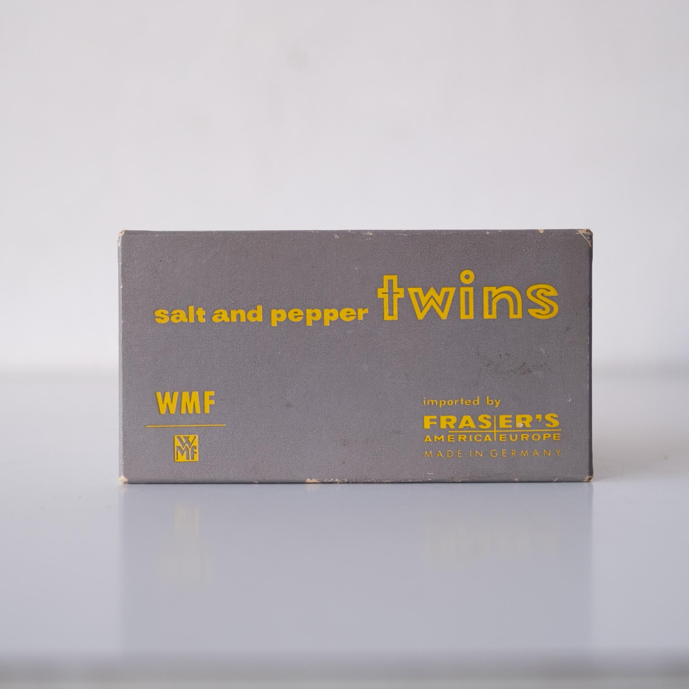 Wilhelm Wagenfeld Bauhaus Salt and Pepper Shakers New in Box 1950s For Sale 1