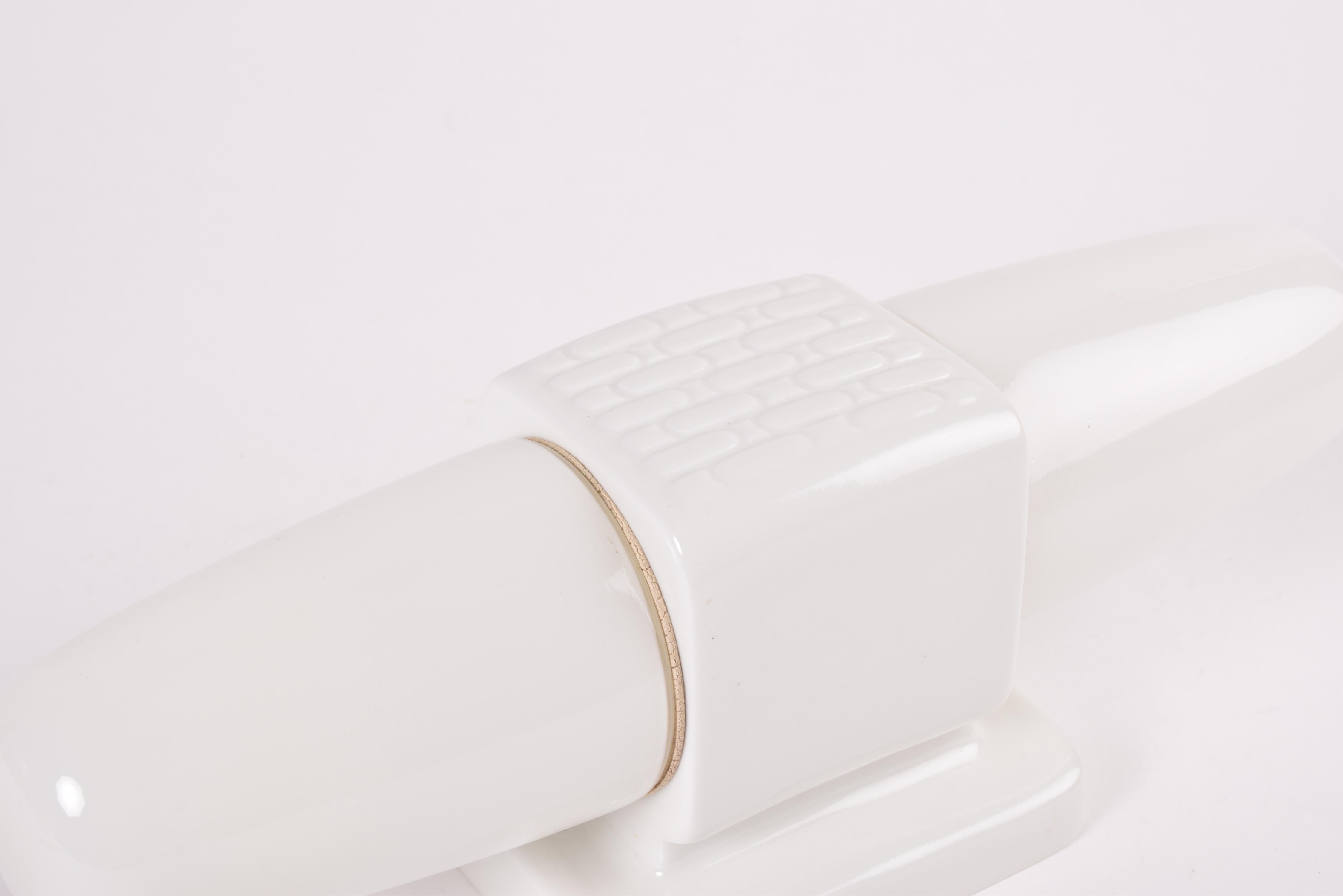 20th Century Wilhelm Wagenfeld Bauhaus White Double Wall Lamp Sconce, Rare Square Decor 1950s For Sale