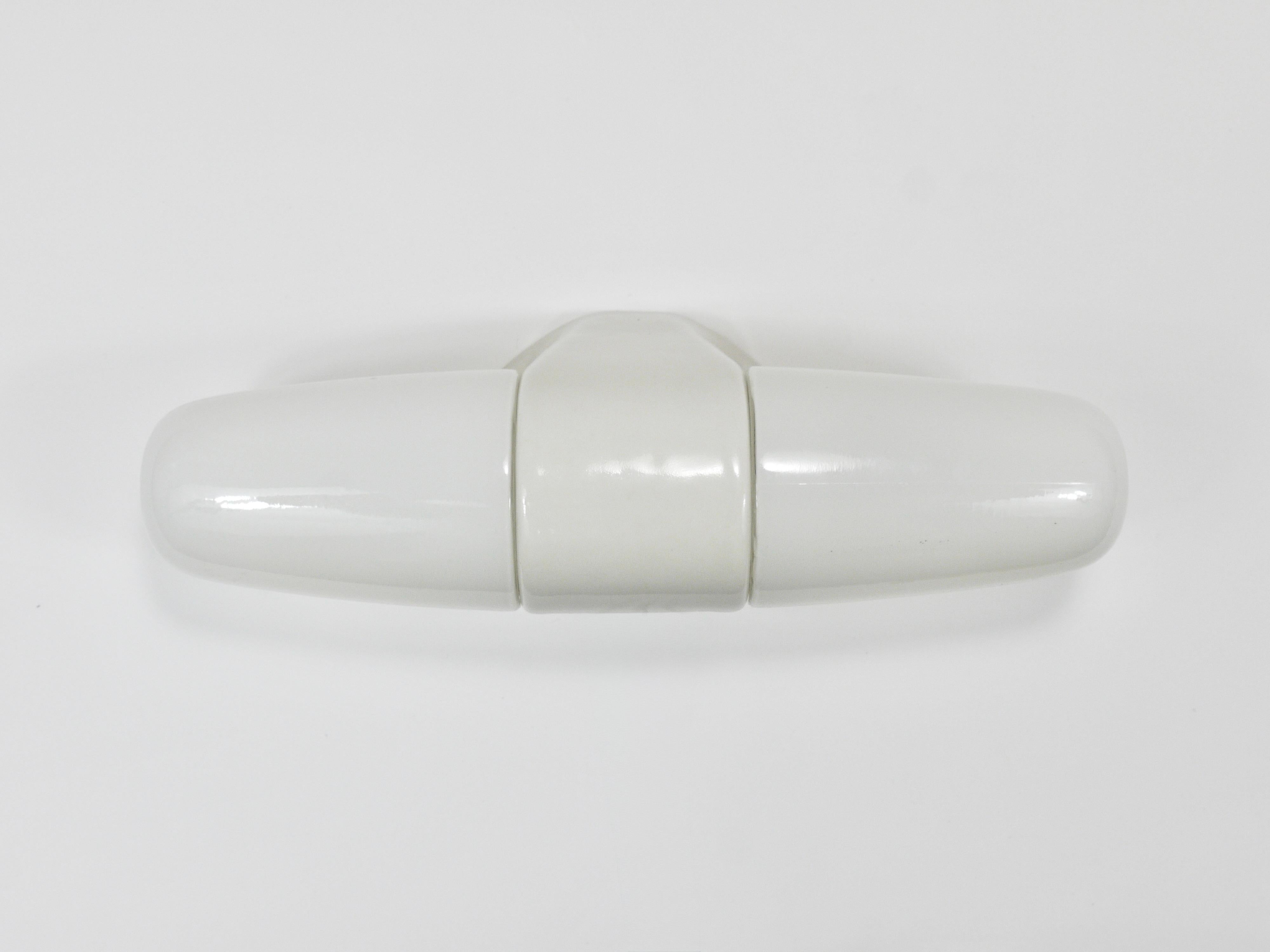 Wilhelm Wagenfeld Aplique doble blanco Bauhaus, Linder Alemania, años 50 en venta 8