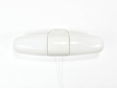 Double applique murale blanche du Bauhaus, Wilhelm Wagenfeld, Allemagne, années 1950