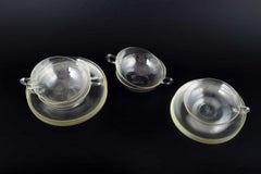 Wilhelm Wagenfeld for Jenaer Glas. Bauhaus-inspired tea set in glass, 1930s