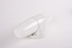 Wilhelm Wagenfeld Glass Wall Lamp Sconce White Modern Light, Lindner 1950s