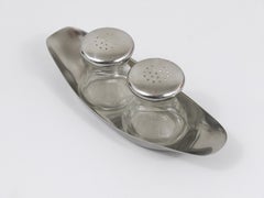 Wilhelm Wagenfeld Mid-Century Salt and Pepper Shakers by WMF, Germany, 1950s