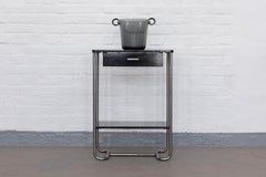 Enfriador de vino de cristal ahumado Wilhelm Wagenfeld para Lausitzer Glaswerke