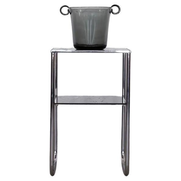 Wilhelm Wagenfeld Rauchglas-Weinkühler für Lausitzer Glaswerke im Angebot