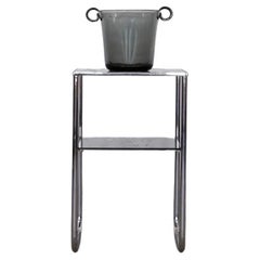 Rafraîchisseur à vin en verre fumé Wilhelm Wagenfeld pour Lausitzer Glaswerke