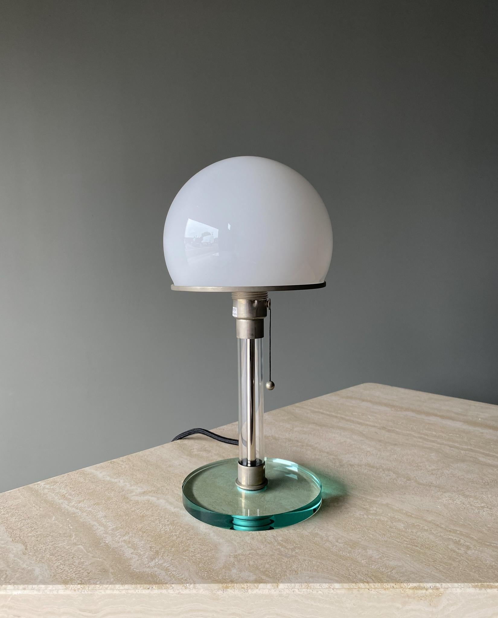 Wilhelm Wagenfeld Table Lamp For Tecnolumen, Germany 1990s, Bauhaus.