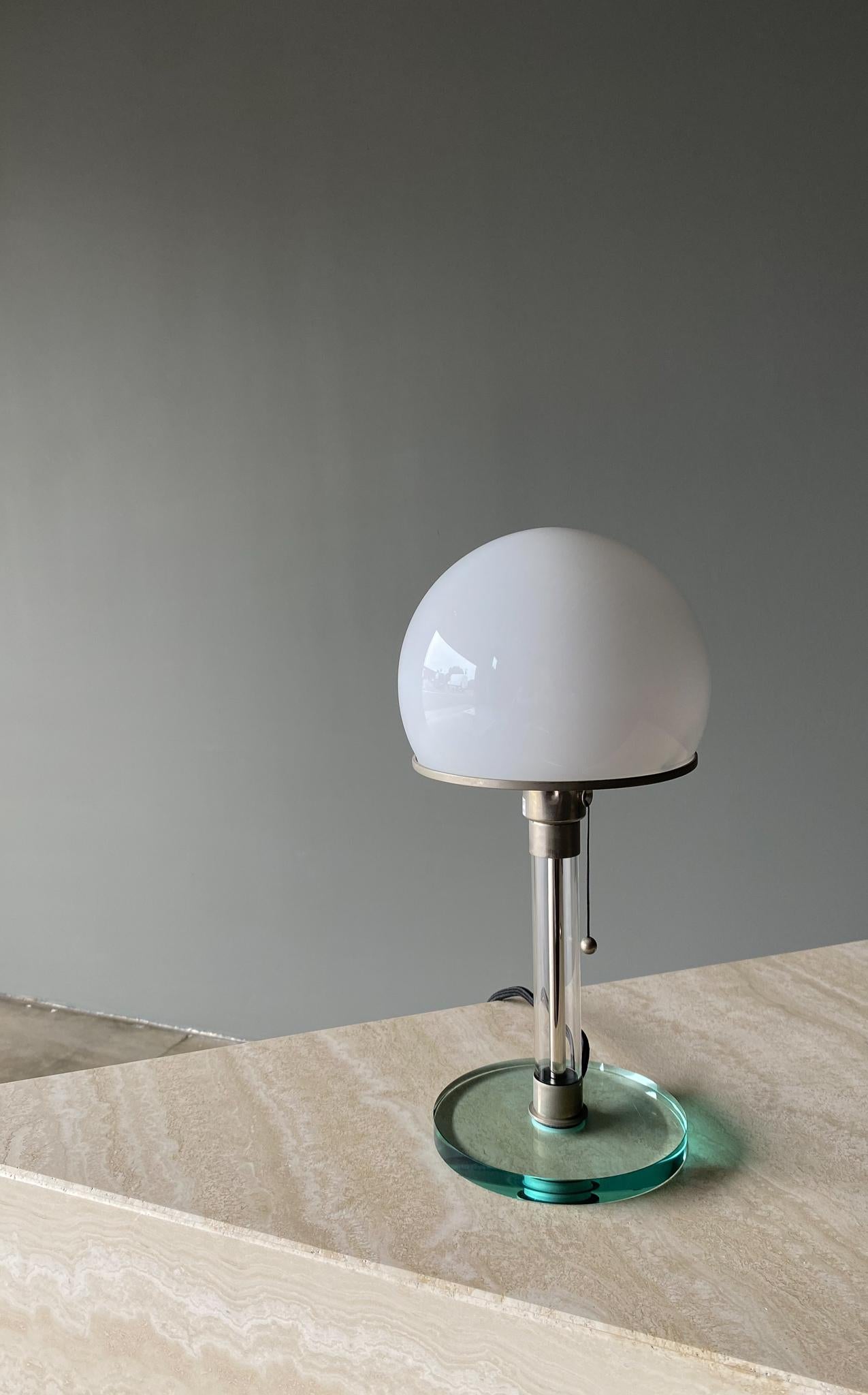 Metal Wilhelm Wagenfeld Table Lamp For Tecnolumen, Germany 1990s