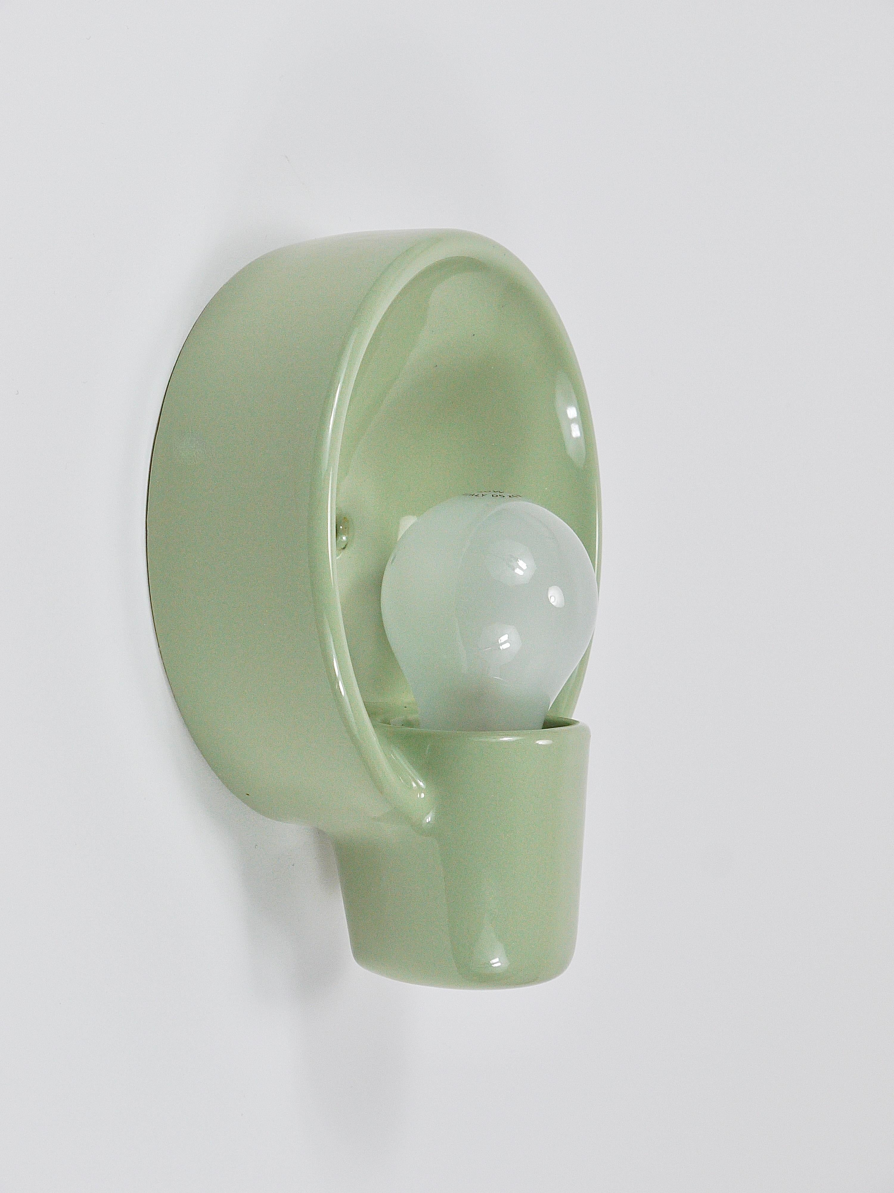 Wilhelm Wagenfeld Three Round Bauhaus Sconces Wall lights, Linder Germany, 1950s 5
