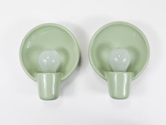 Wilhelm Wagenfeld Three Round Bauhaus Sconces Wall lights, Linder Germany, 1950s